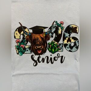 NEW Medium Baby blue 2026 Senior Graphic Tee
